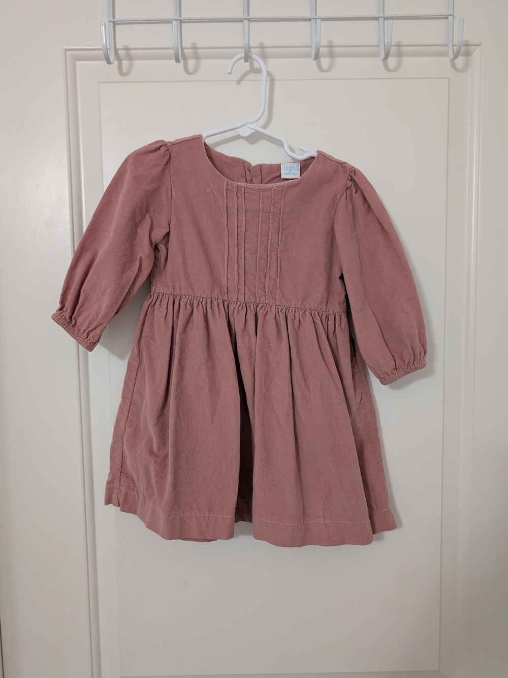 Edgehill Collection Girls 3T Dusty Rose Corduroy Dress Cottagecore